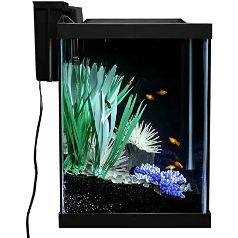 Includes LED Lighting and Decor Fishbowl Aquarium