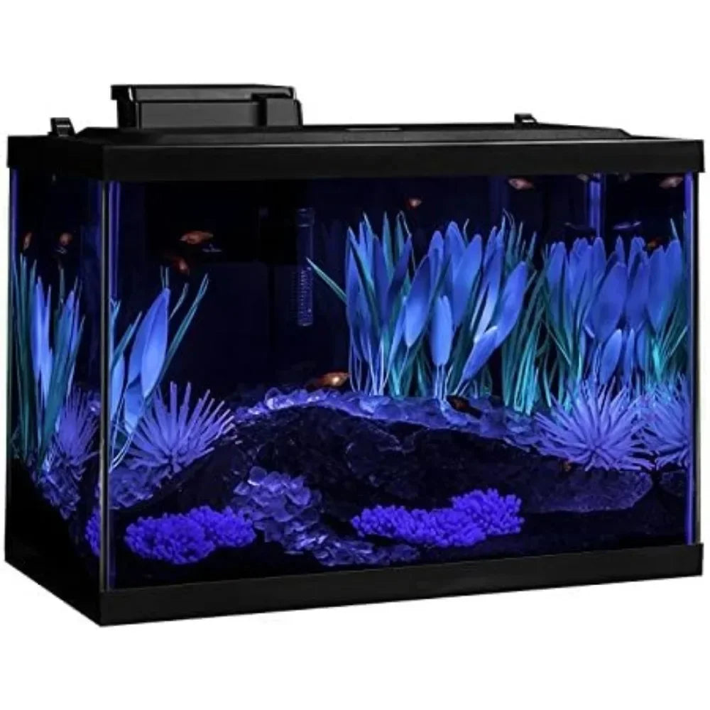 Includes LED Lighting and Decor Fishbowl Aquarium