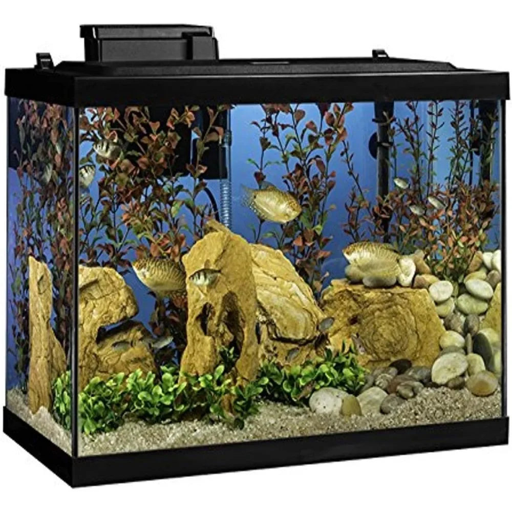 Includes LED Lighting and Decor Fishbowl Aquarium