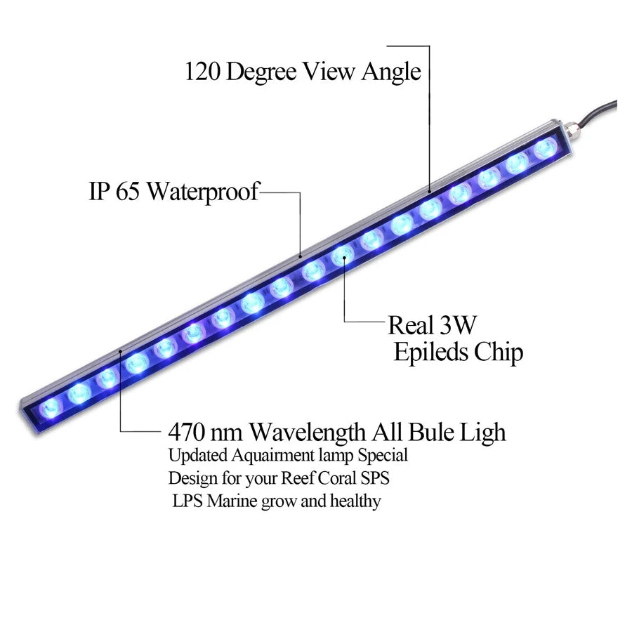 54W LED Aquarium Light Blue