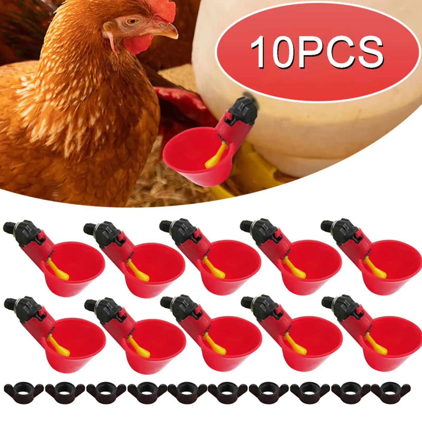 10-PCS Chicken Water Cups