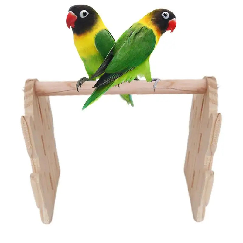 Parrot Perch Solid Wood Play Stand For Birds