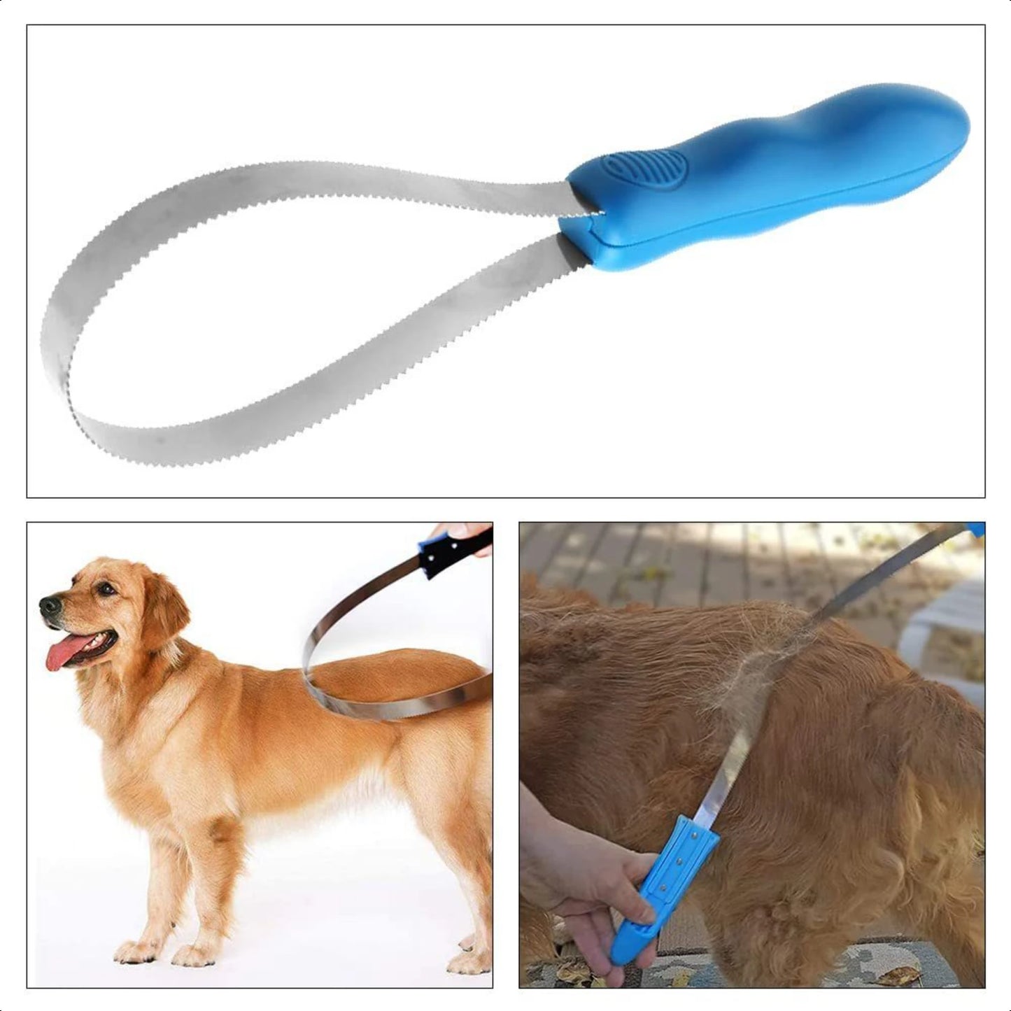 Metallic Hair Removal Tool for Pet and Horse Grooming