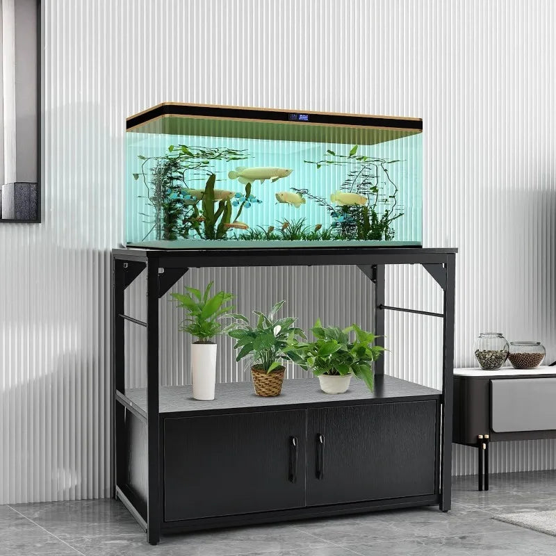 40 Gallon Fish Tank Stand Aquarium With Storage Cabinet