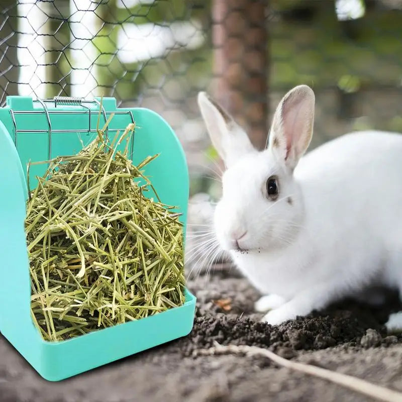 Rabbit Hay Feeder Pet Self-Feeding Dispenser