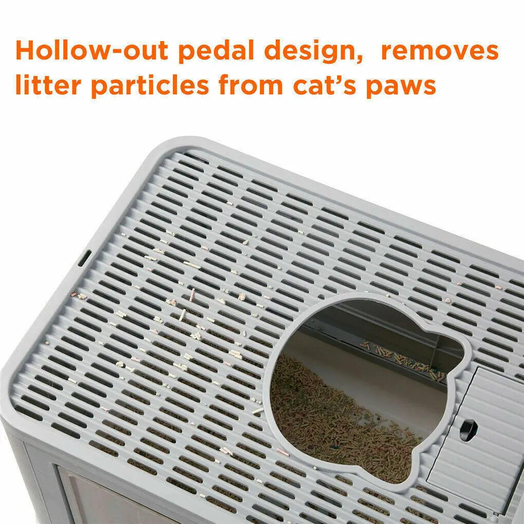 Foldable Cat Litter Box Front Entry & Top Exit