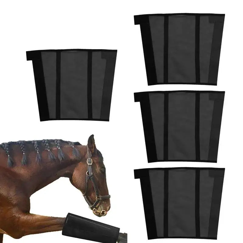 4Pcs Horses Fly Boots, Anti-mosquito Anti-fly Mesh