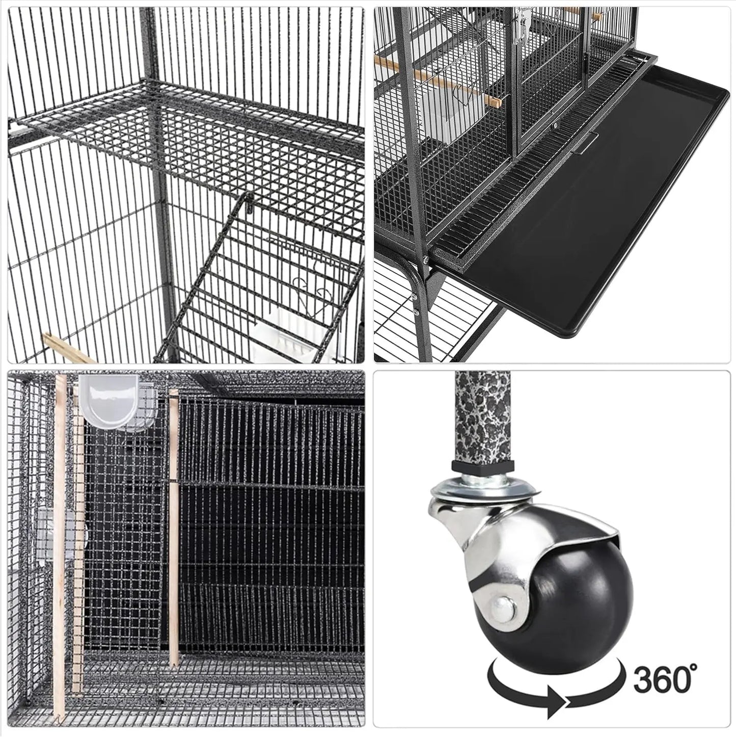 69-Inch Extra Large Metal Bird Cage, Parrot Cage