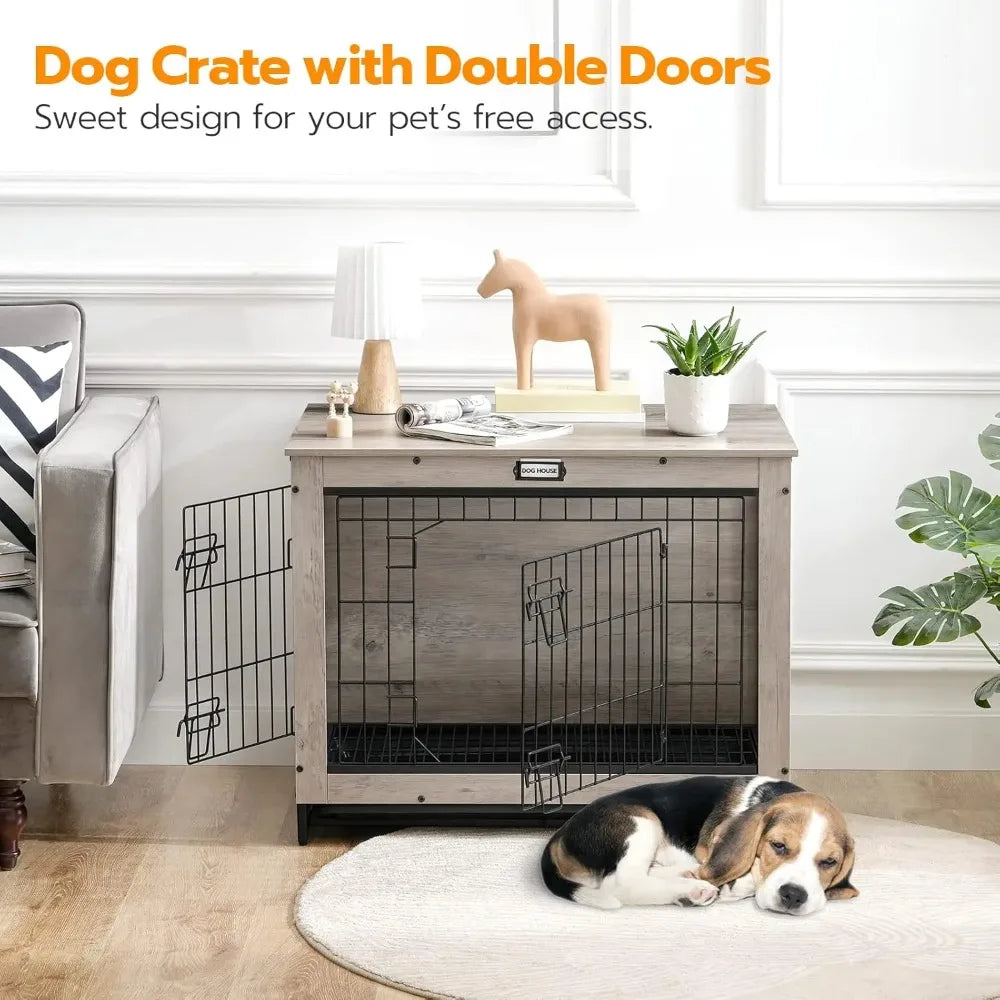 Dog Crate Furniture, 32.5" Medium Indoor Dog Kennel