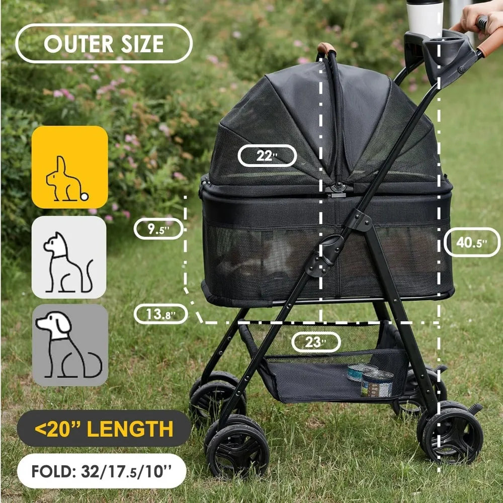 3 in 1 Folding Dog Stroller