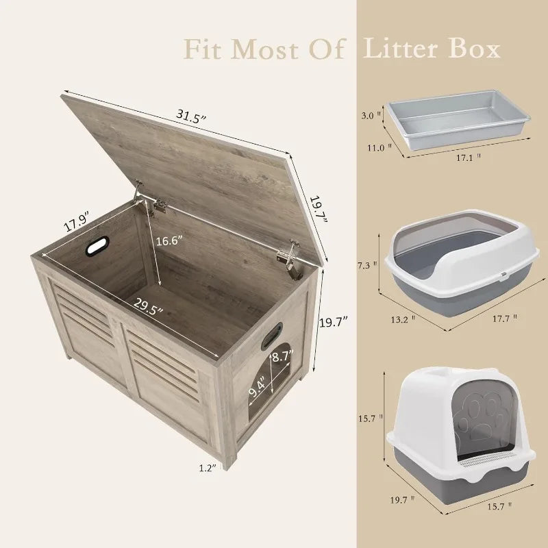 Litter Box Furniture, Entrance Can Be on Left/Right Side