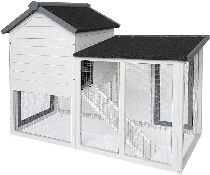 48''L Rabbit Hutch Indoor Outdoor Bunny Cage