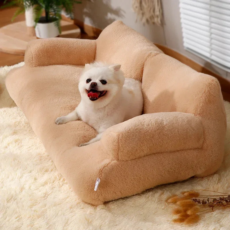 Plush Dog / Cat Sofa Beds: Washable Warm Pet Nest Cat Bed