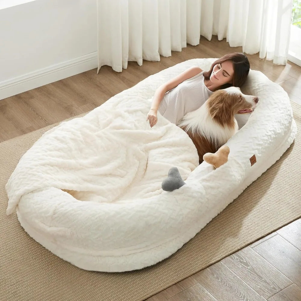 Giant Human Size Dog Bed with Portable Handle