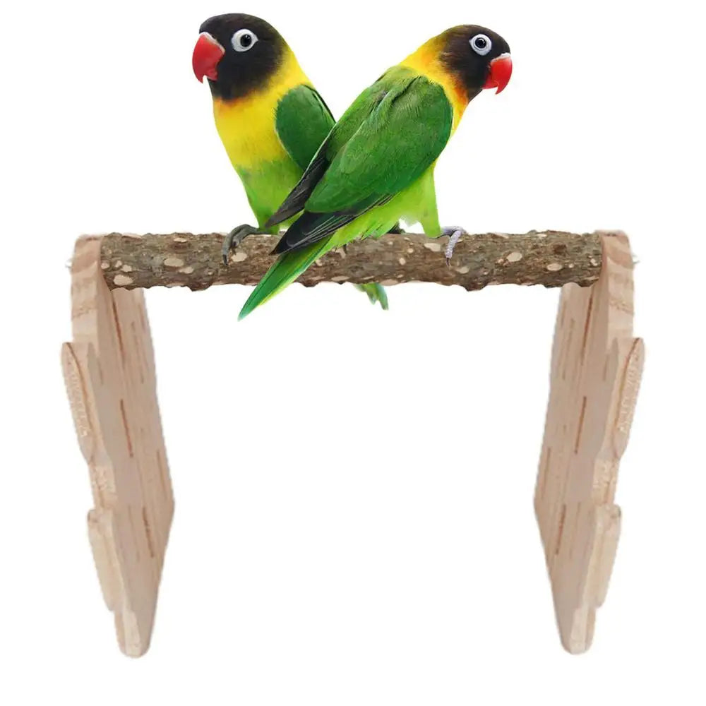 Parrot Perch Solid Wood Play Stand For Birds