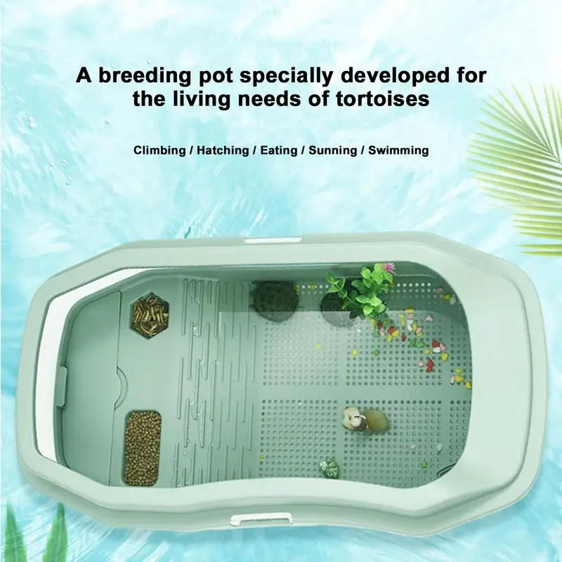 Turtle Tank Reptile Detachable House