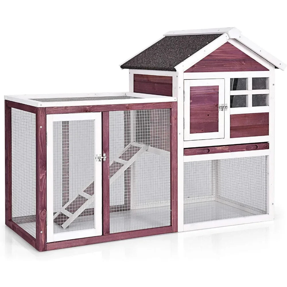 Rabbit Hutch Indoor Outdoor Bunny Cage