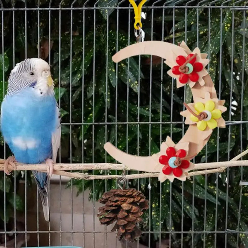 Parakeet Wooden Swing