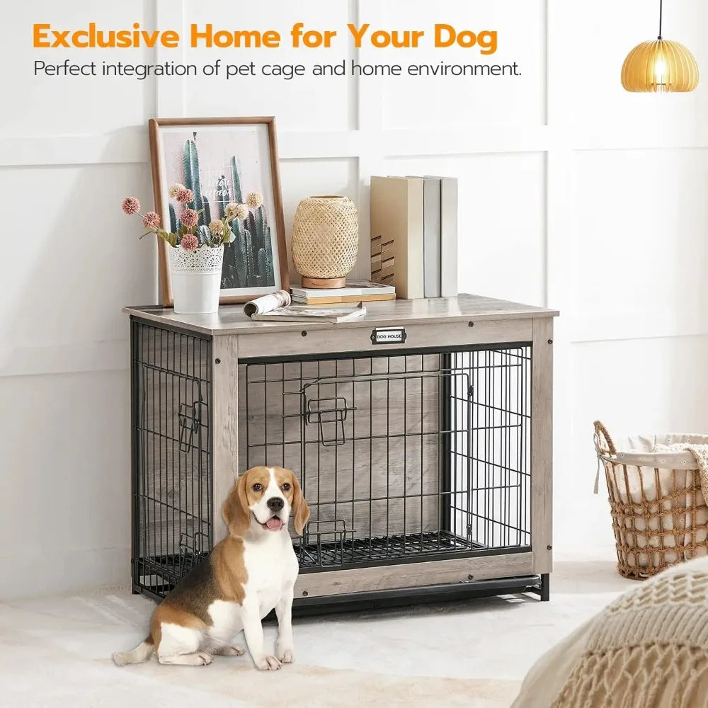 Dog Crate Furniture, 32.5" Medium Indoor Dog Kennel