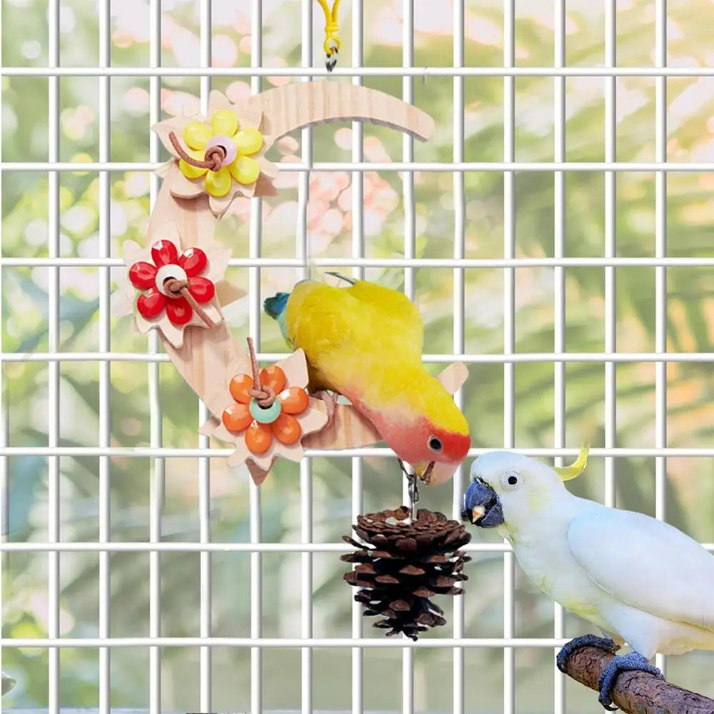 Parakeet Wooden Swing