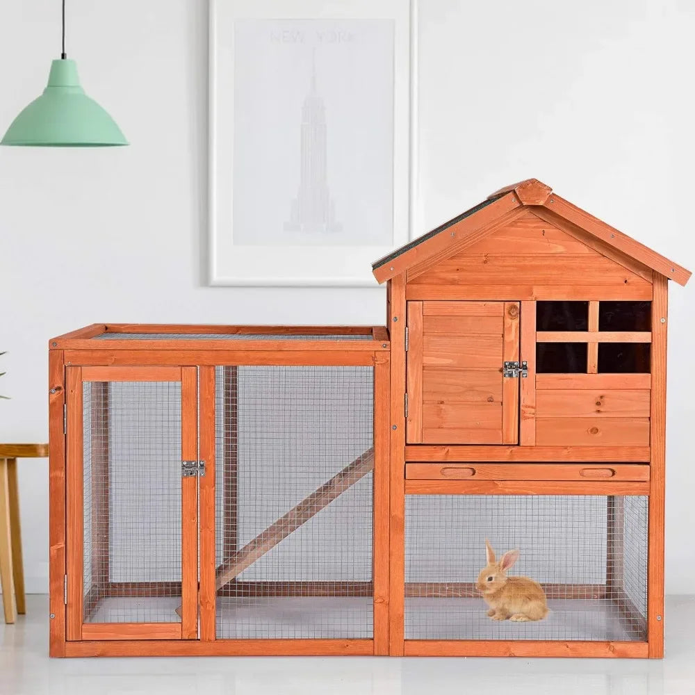 Rabbit Hutch Indoor Outdoor Bunny Cage