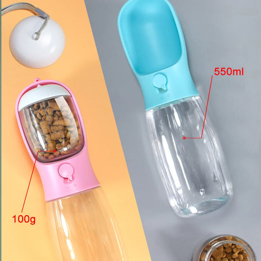 2 in 1 Portable Pet Dog Water and Food Bottle