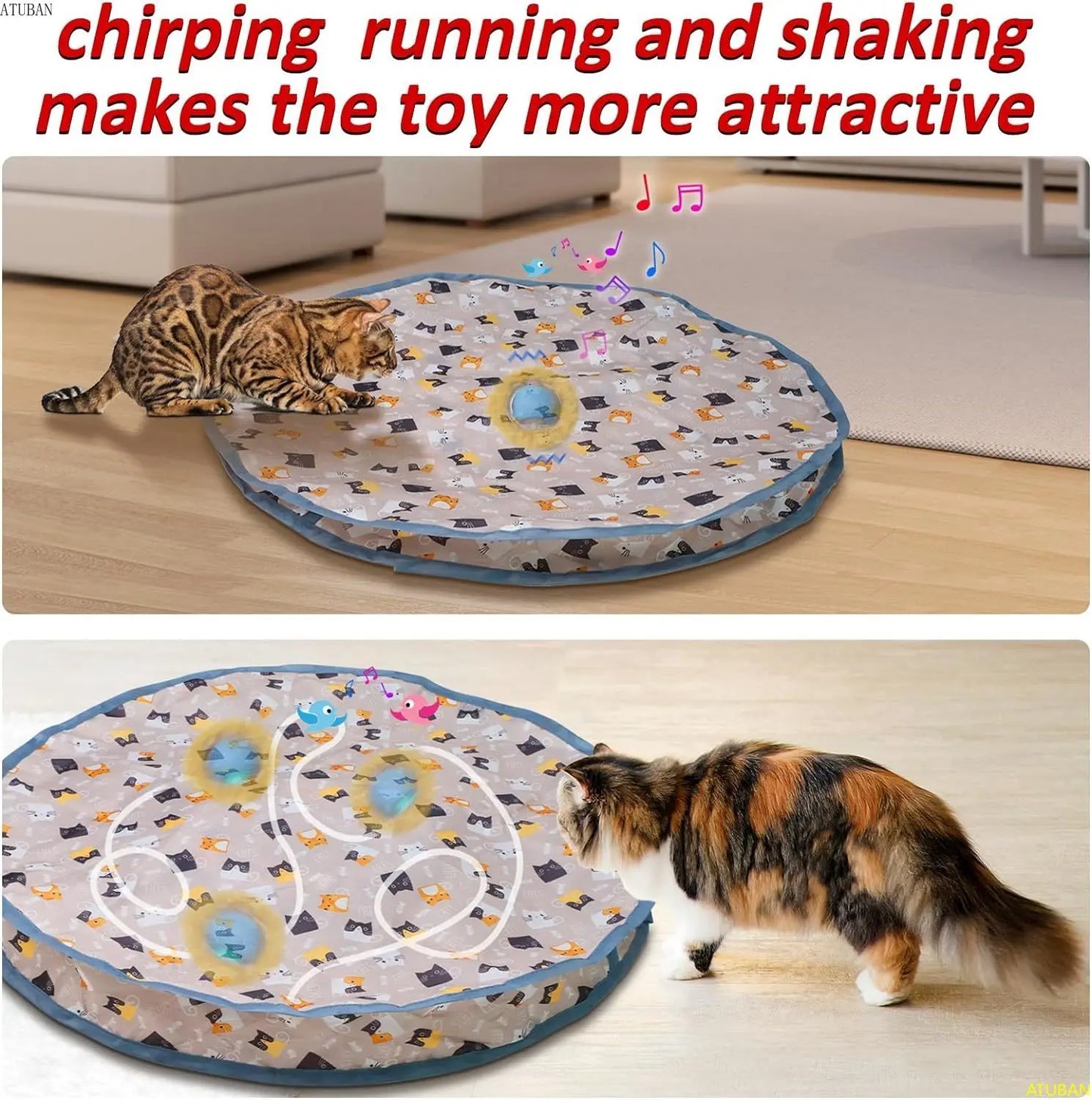 Electric Cat Toy, Hide and Seek Kitten Toy