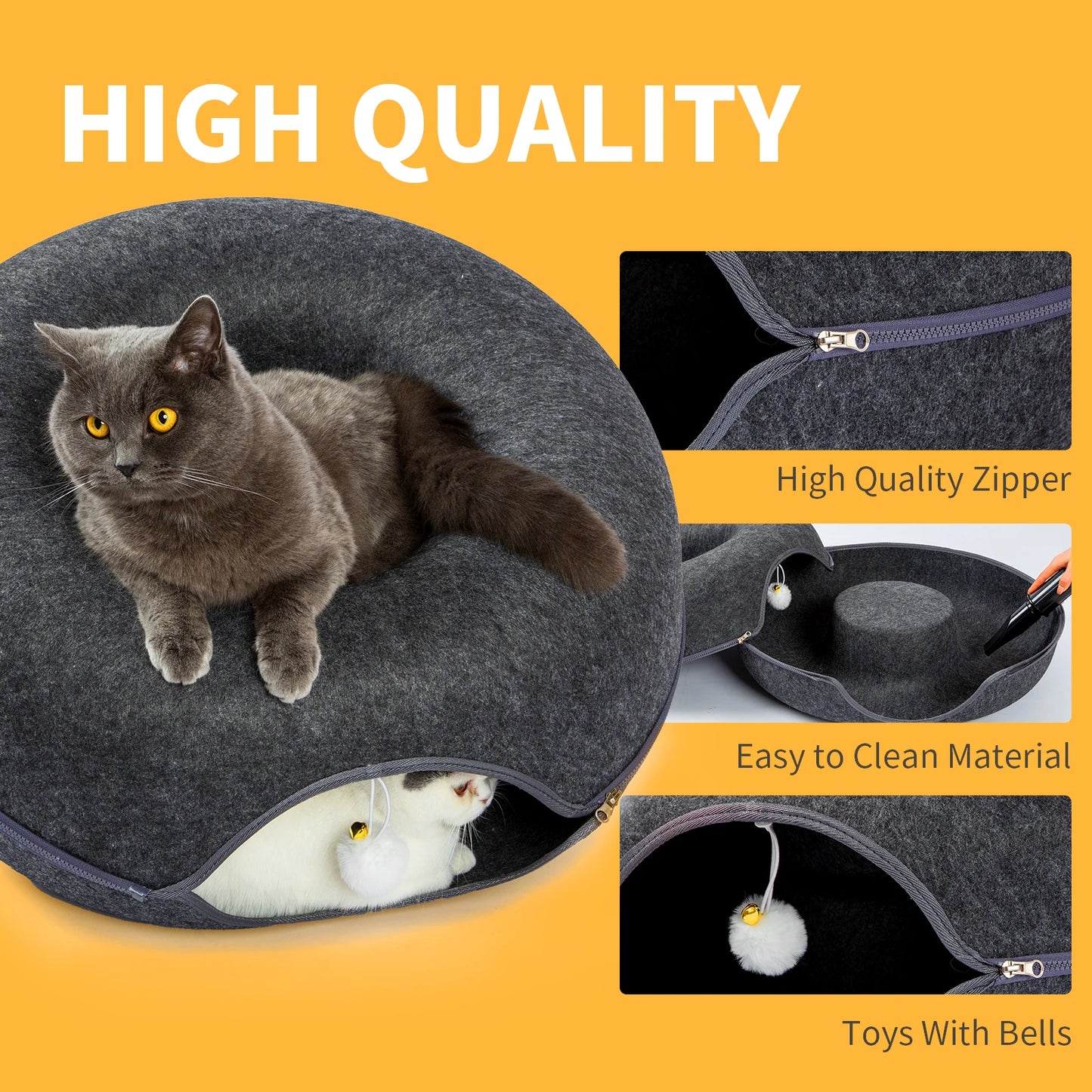 24 Inch Large Donut Cat Bed