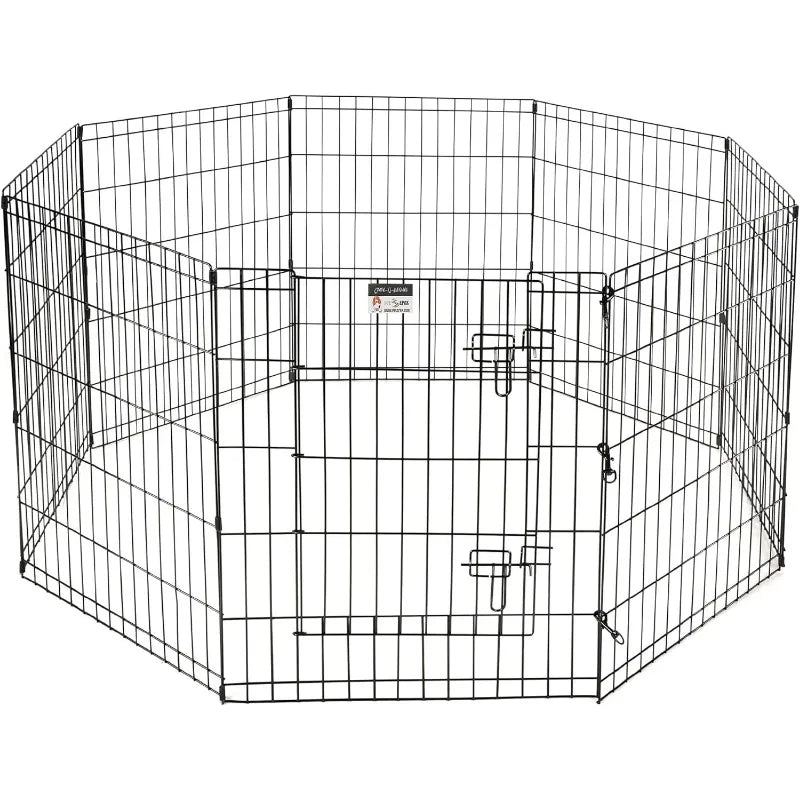 Foldable Metal Exercise Indoor/Outdoor Pen with Door for Dogs