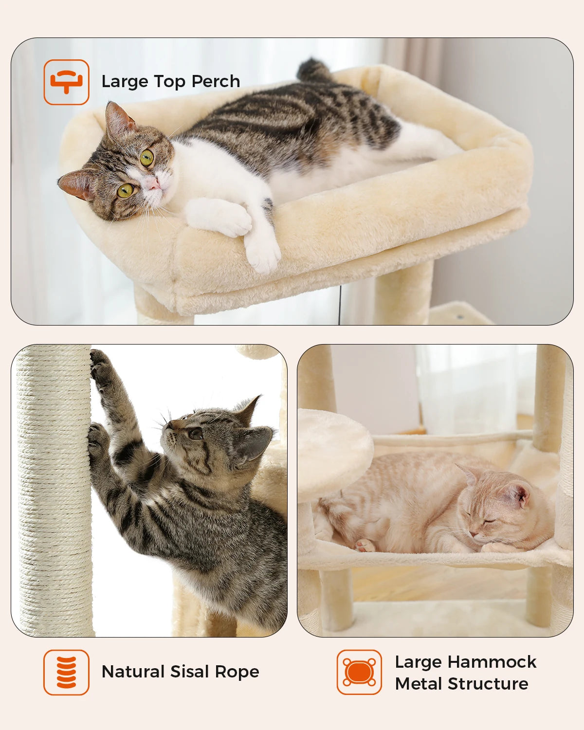 5-Level Cat Tower for Large Cats