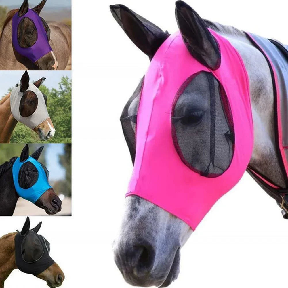 Multicolor Horse Masks Anti-Fly Breathable