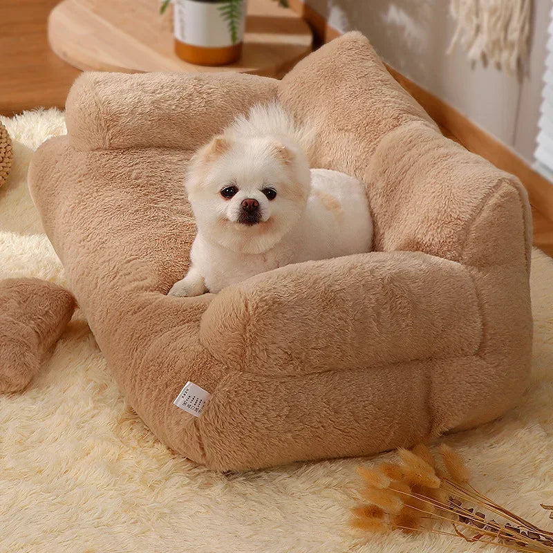 Plush Dog / Cat Sofa Beds: Washable Warm Pet Nest Cat Bed