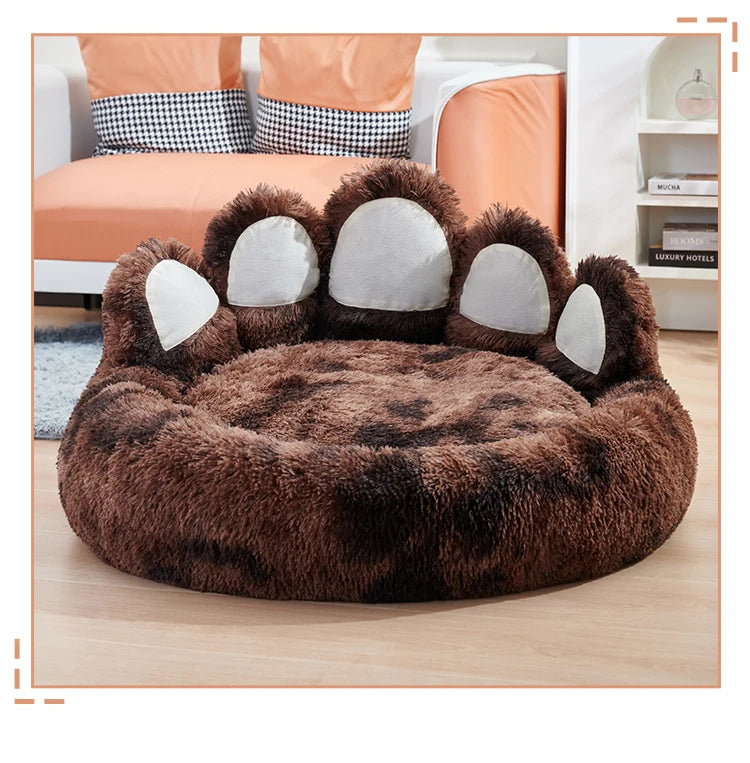 Cozy Paw Shape Warm Dog Bed