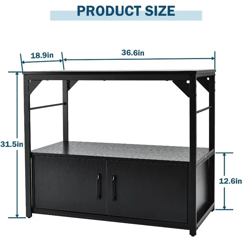 40 Gallon Fish Tank Stand Aquarium With Storage Cabinet