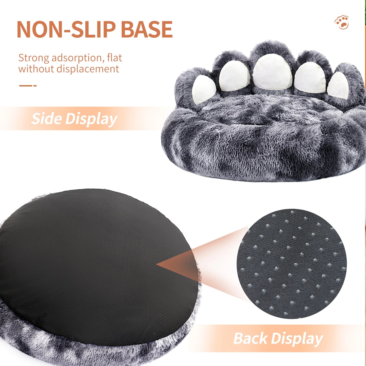 Cozy Paw Shape Warm Dog Bed