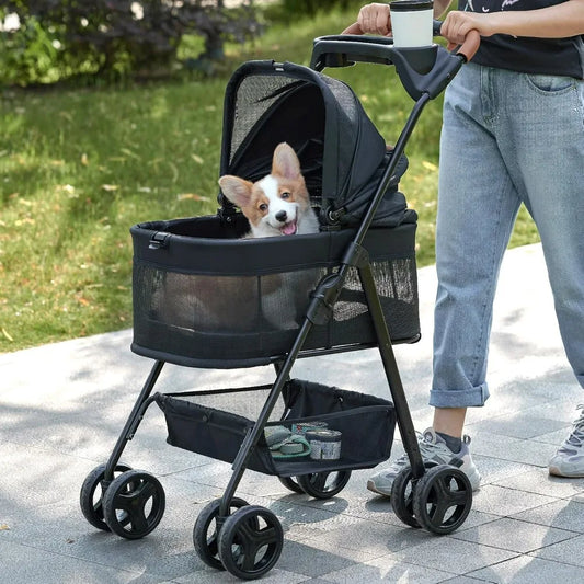 3 in 1 Folding Dog Stroller