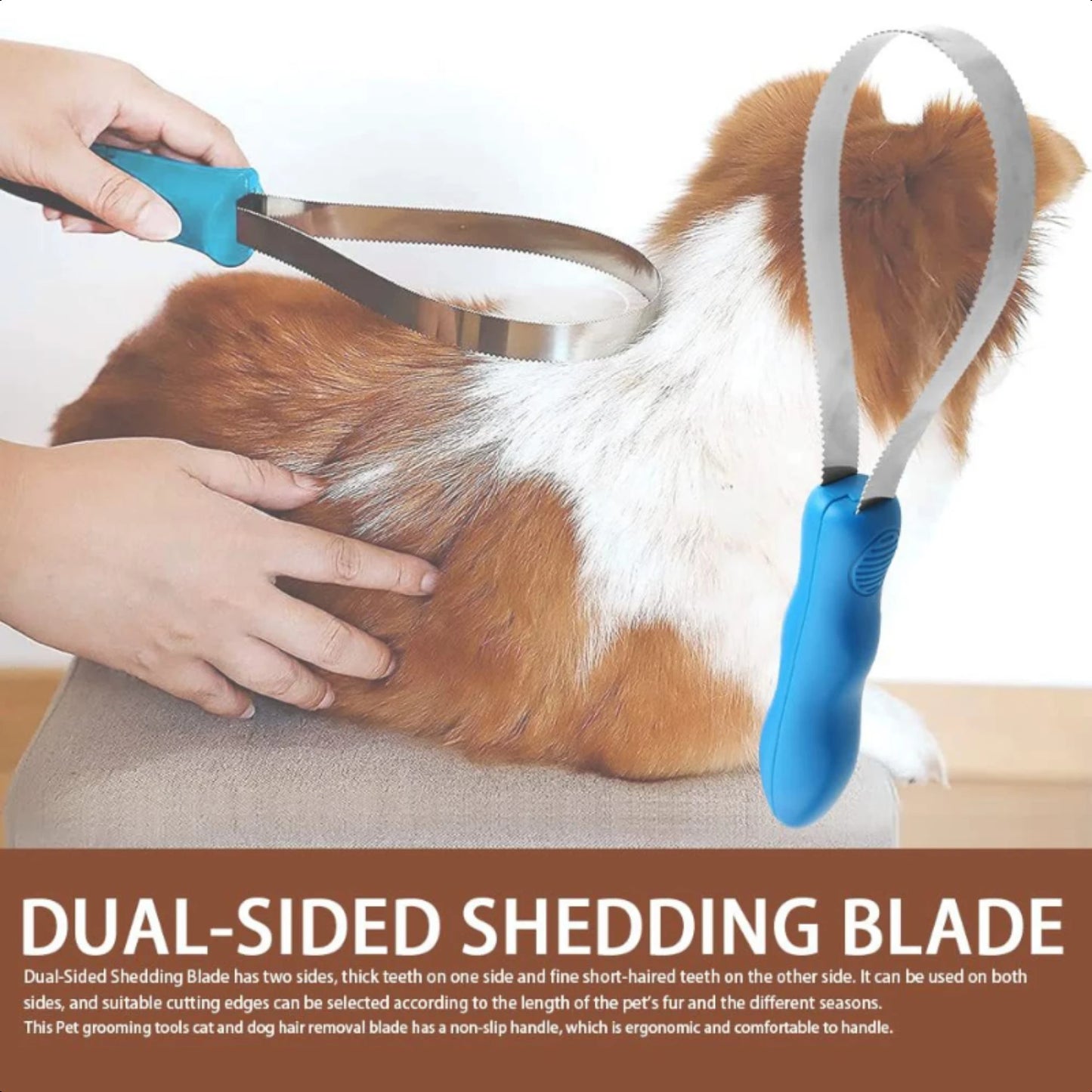 Metallic Hair Removal Tool for Pet and Horse Grooming