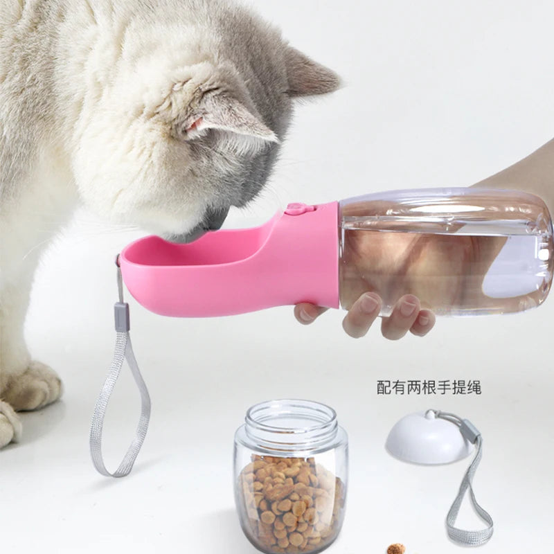 2 in 1 Portable Pet Dog Water and Food Bottle