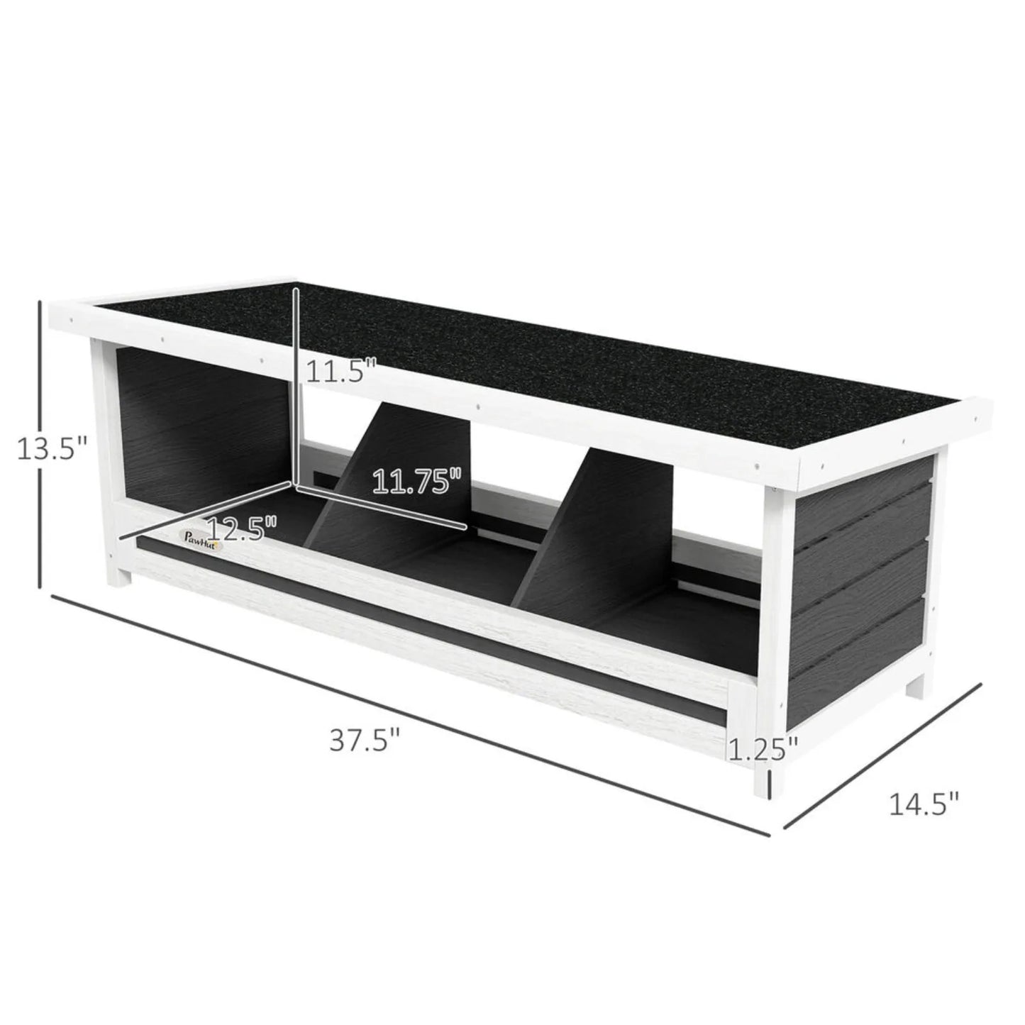 Wood Nesting Boxes 3 Hole Egg Laying Box with Roof