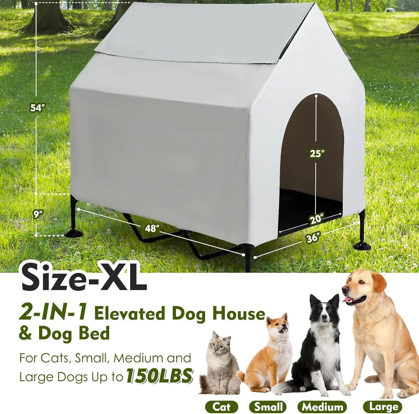 Waterproof Dog House for Indoor & Outdoor Use