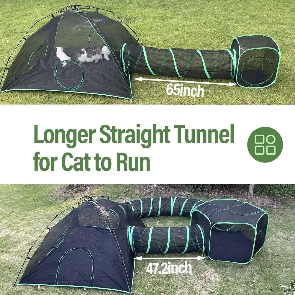 6-in-1 Outdoor Cat Play Tents and Tunnels