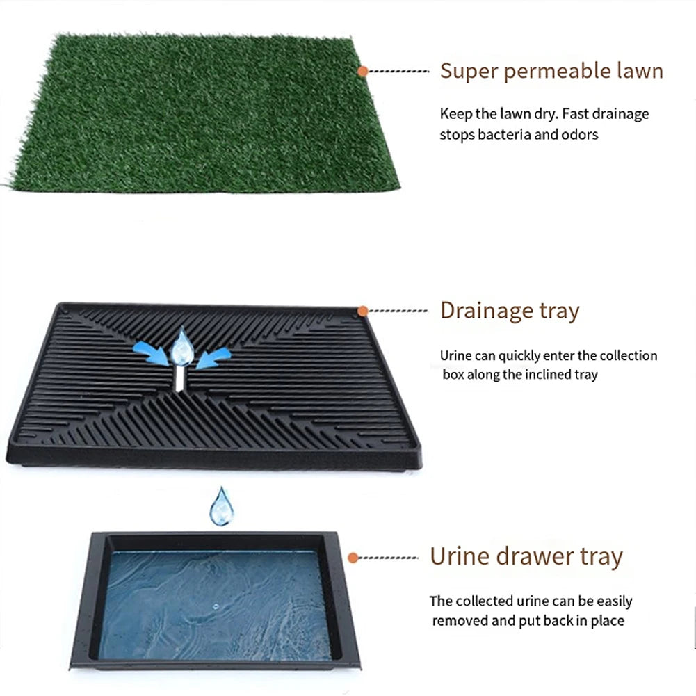 Cat Dog Washable Reusable Artificial Grass Pet Training Pads